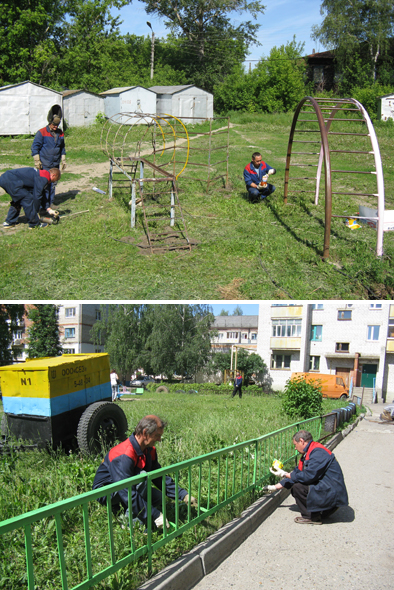 В городе Шумерле активно проходит акция «Пусть каждый двор будет чище, ярче и краше!»